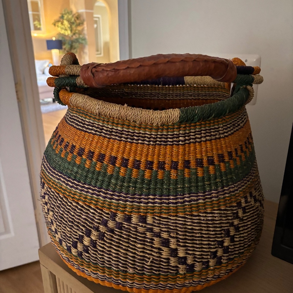 Woven basket by Pier One